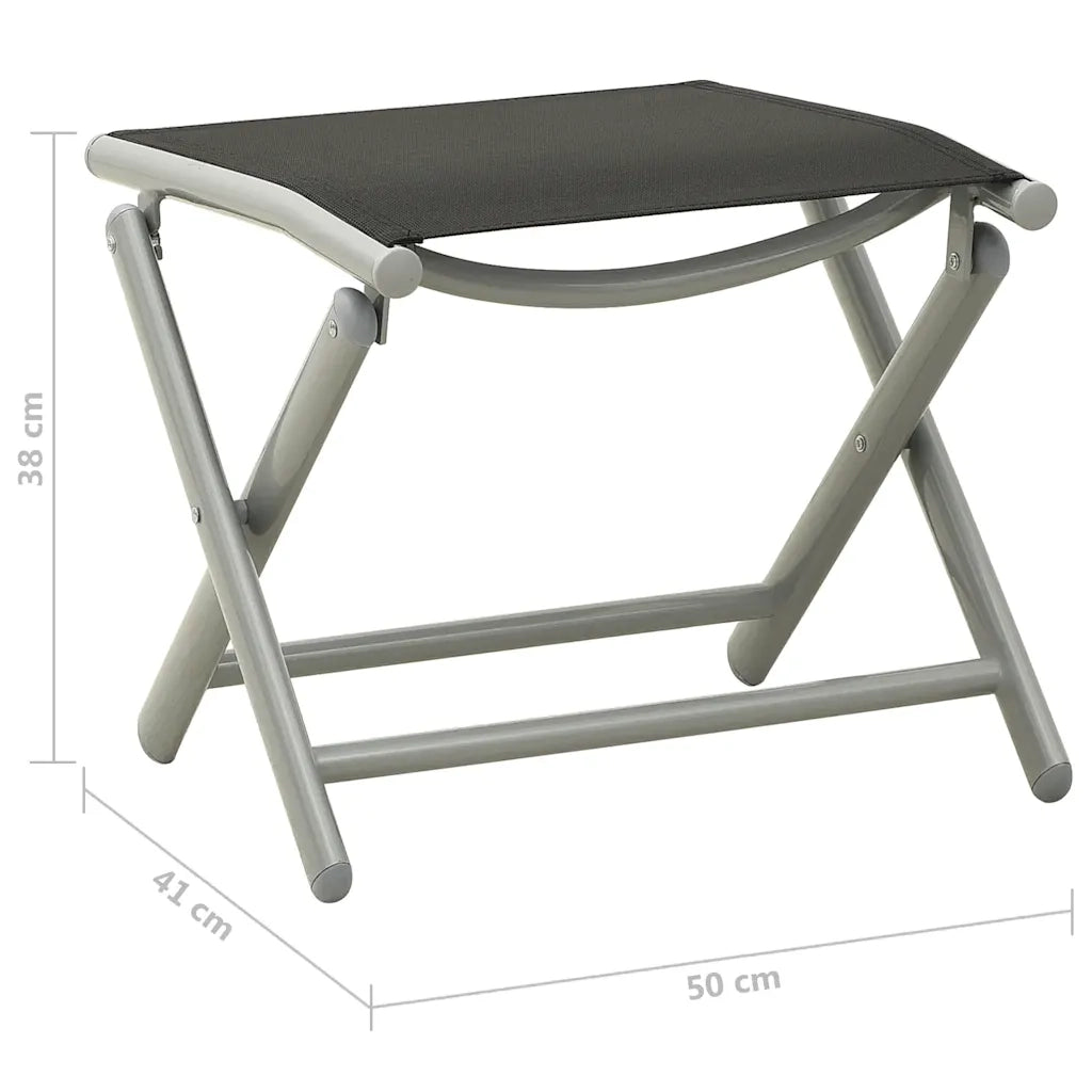 Set per Divani da Giardino 9 pz Nero e Argento 3070644