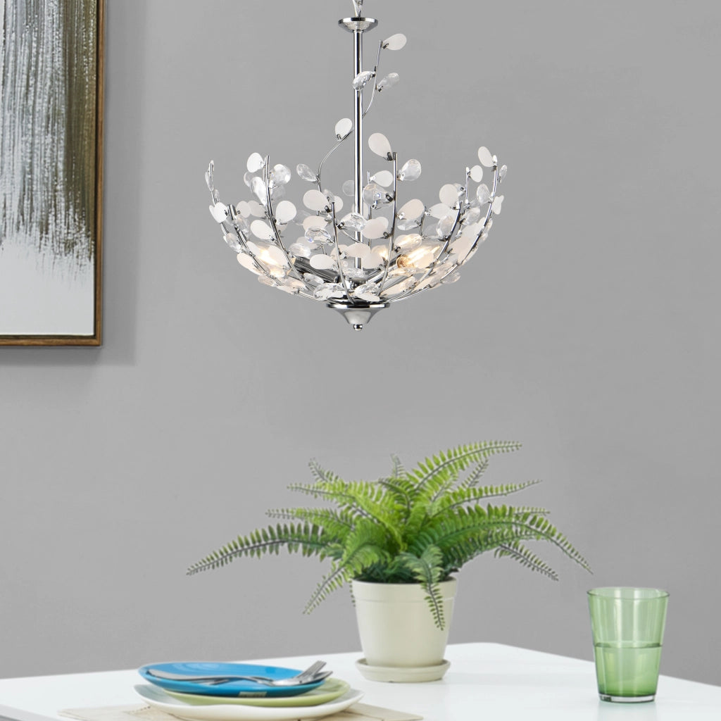 Lampadario Ampthill con Cristalli Artificiali Altezza 124 cm - Colore Cromo lux.pro