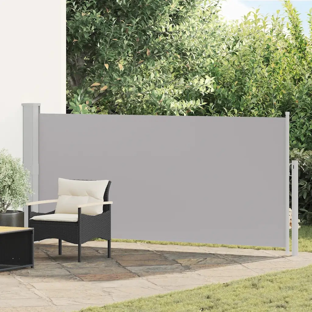 Tenda da Sole Laterale Retrattile 140 x 314 cm Grigia 45357