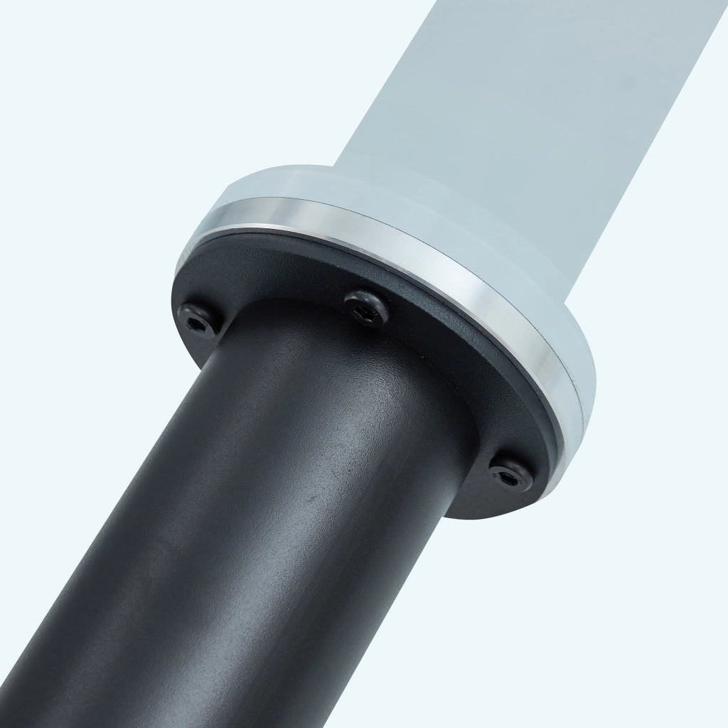TAVOLO BAR Rotondo 85 cm in Vetro Trasparente e Metallo Nero