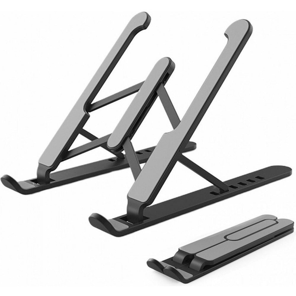 Trade Shop - Supporto Stand Pieghevole In Plastica Antiscivolo Per Laptop Notebook Tablet P1 -
