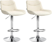 2er Set Barhocker Vonore Stoff chrom