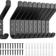 Pacchetto di 10 ganci per abiti e ganci a viti, adatti per pannelli assorbenti del rumore, camere da letto, salotti, bagni, armadi, giacche, cappelli, ecc., in metallo.