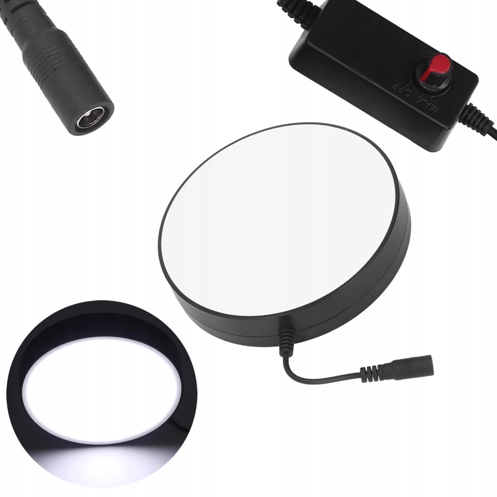 Illuminatore LED Inferiore 135mm per Microscopio – Luminosità Regolabile AC230V | Diametro 130mm, 6-10W