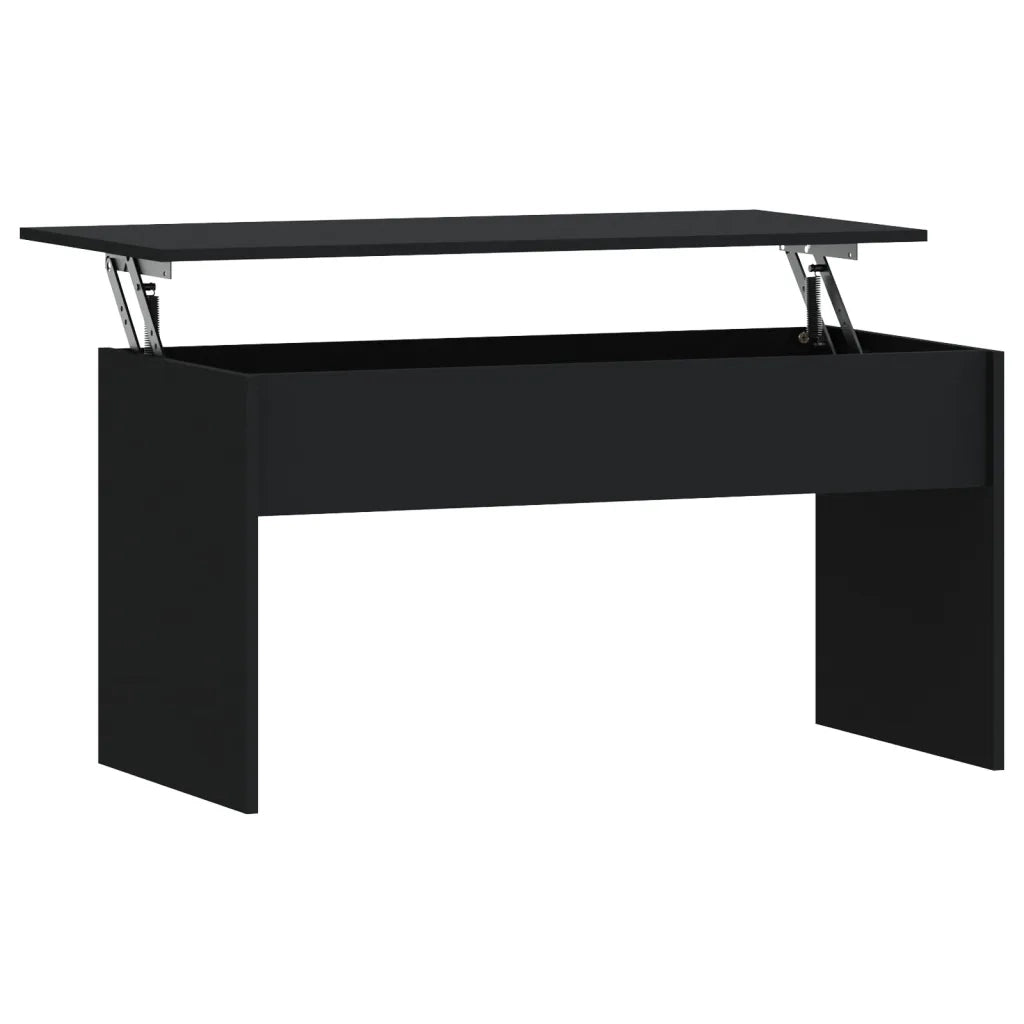 Tavolino da Salotto Nero 102x50,5x52,5 cm in Legno Multistrato 809630
