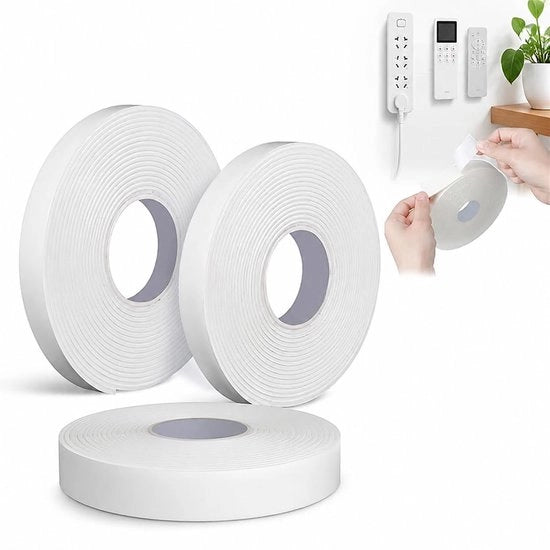 Nastro adesivo a doppia faccia extra resistente - Acqua e temperatura resistente - -30°C a 60°C - Adesivo senza danneggiare - Per uso interno ed esterno - Resistente alle intemperie