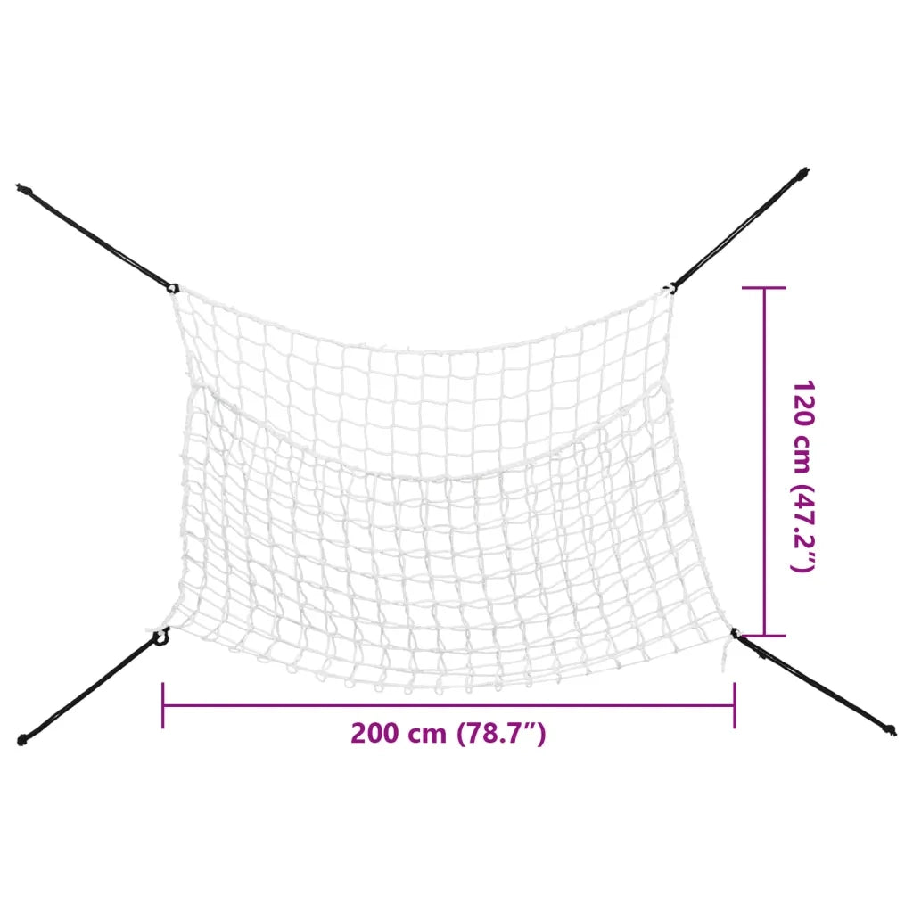 vidaXL Reti da Fieno 2pz Rettangolari Bianchi 200x120 cm in PP