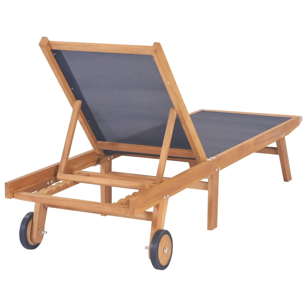 Lettini prendisole pieghevoli con ruote 2 pezzi teak e textilene 02_0011955