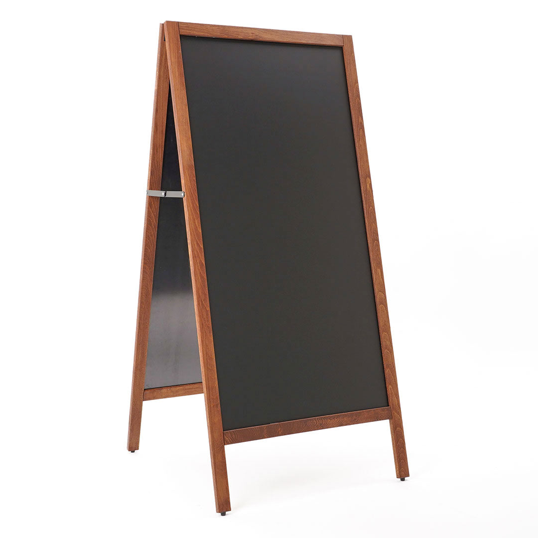 Lavagna a Cavalletto Magnetica 59x119 cm Cornice in Legno di Faggio Dark Wood