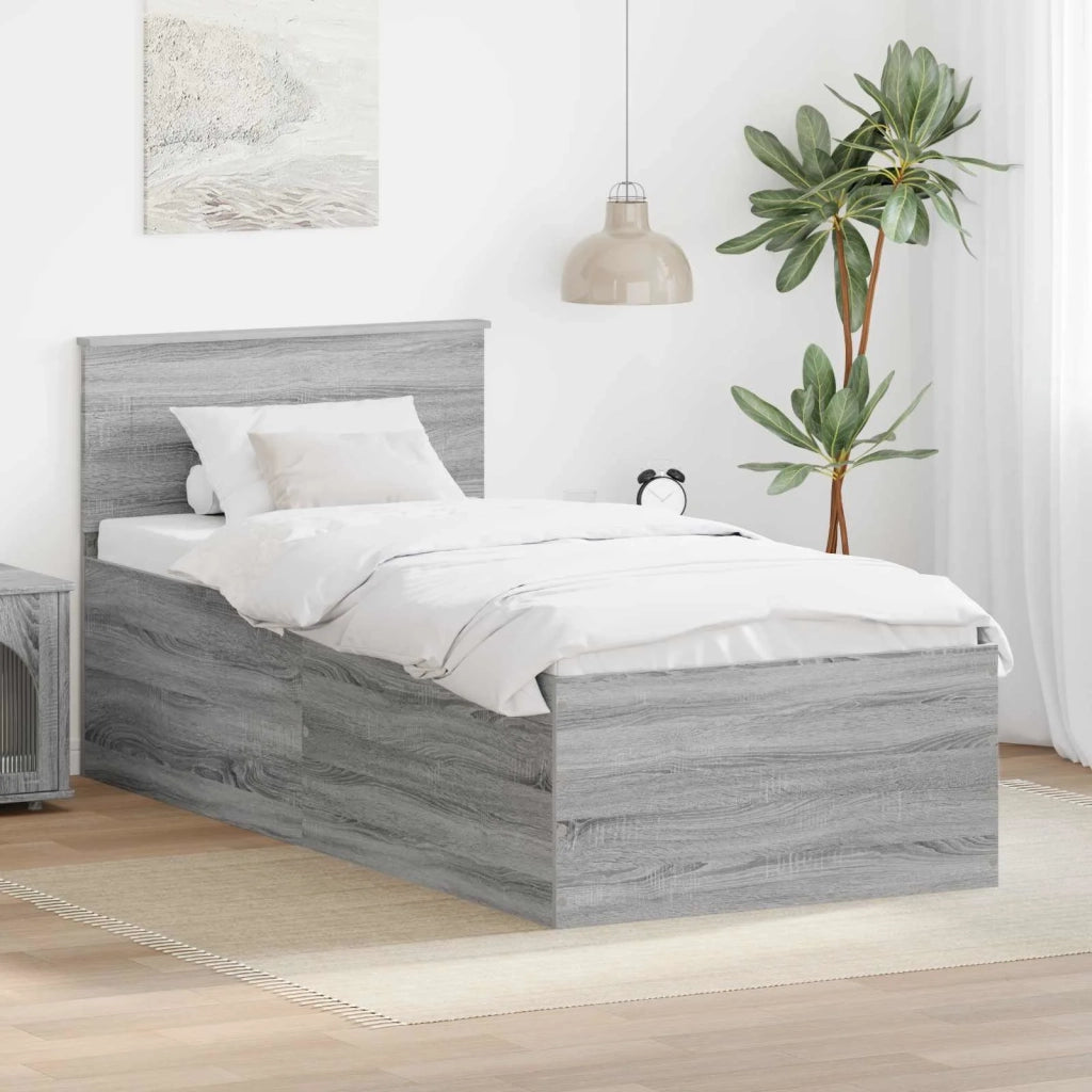 Struttura del letto Grigio Sonoma 75 x 190 cm Legno multistrato 3408632