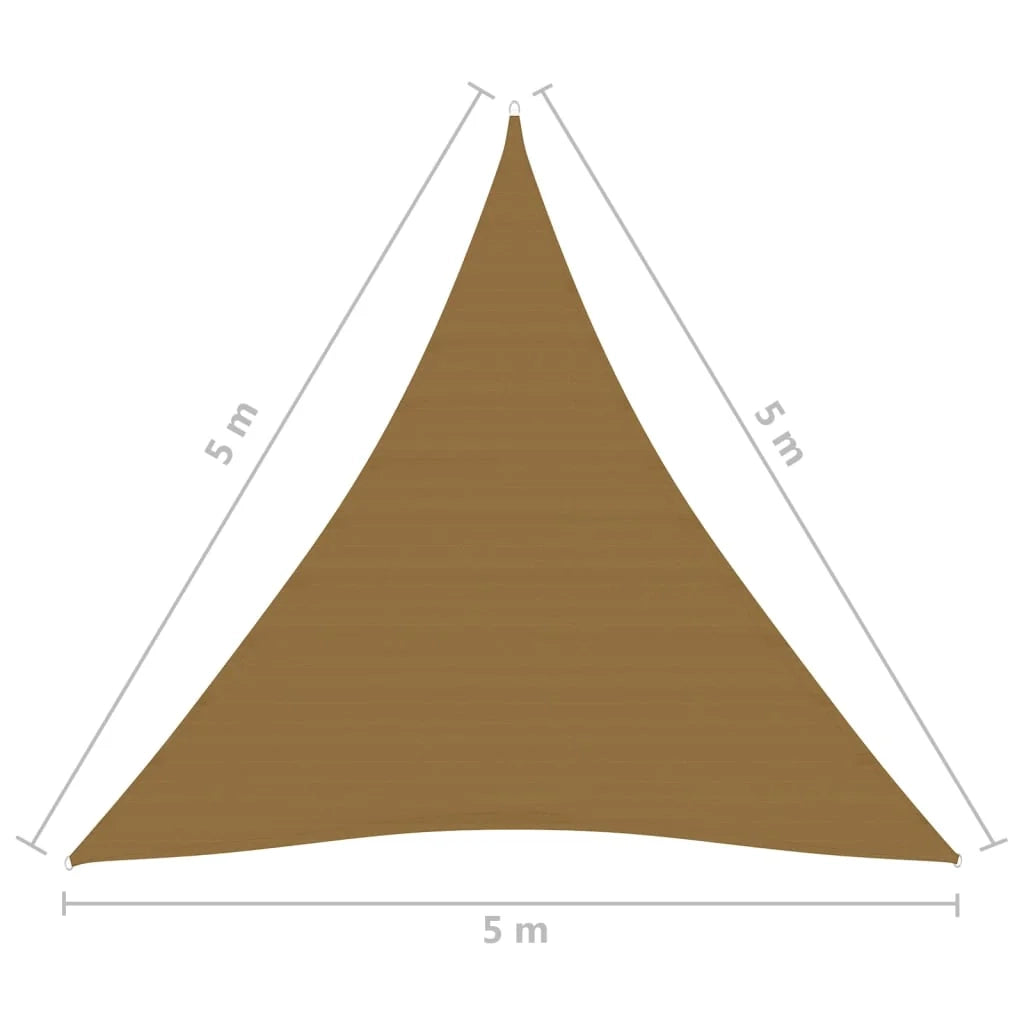 Vela ombreggiante 160 g/m² tortora 5 x 5 x 5 m HDPE 02_0009330