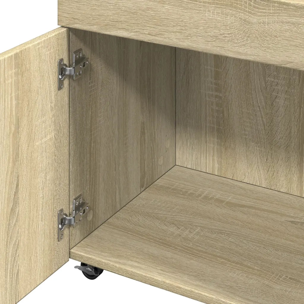 vidaXL Carrello Bar Rovere Sonoma 50x41x89 cm in Legno Multistrato