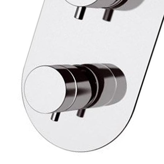 Rubinetto termostatico doccia con deviatore a tre vie e sette posizioni - serie minimal thermo