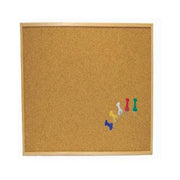 Trade Shop - Bacheca Lavagna 40x30cm Sughero Cornice In Legno Con 5 Spilli Scuola Pub Ristorante -
