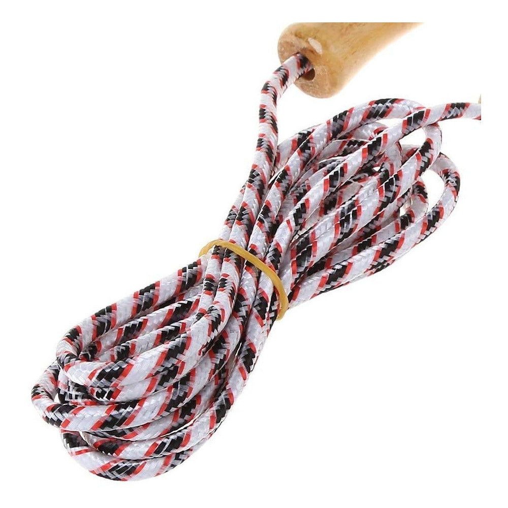 Trade Shop - Corda Per Saltare Allenamento Crossfit Jump Rope Pugilato Fitness Manici Legno -