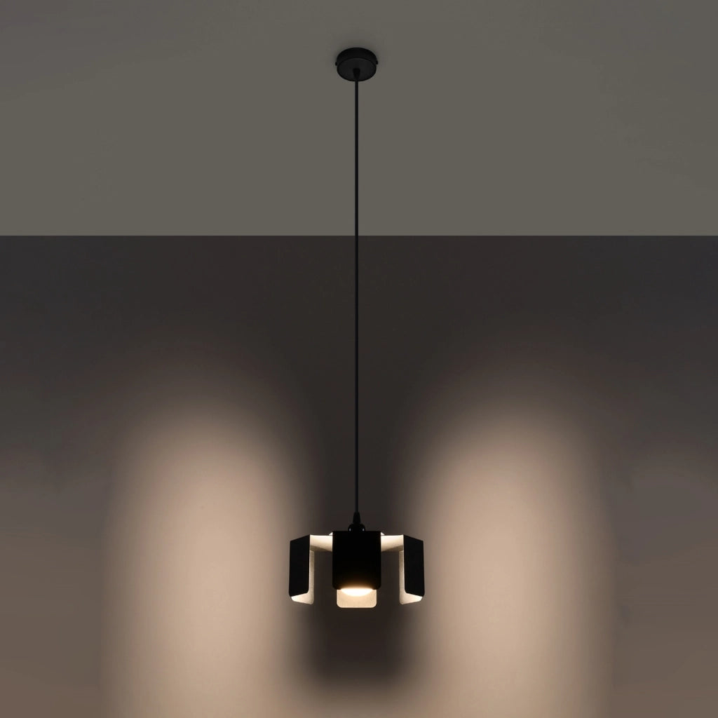 Lampada a sospensione CROCUS nera metallo E27 Pure Lume