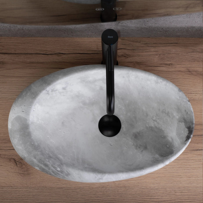 Lavabo Da Appoggio Rea Roxy C Stone L. Grey
