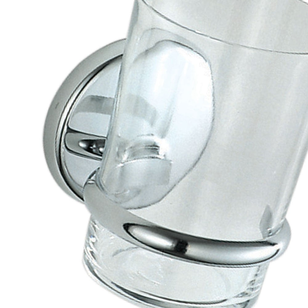 Porta bicchiere cromato serie lipari - fissaggio ad incollo o viti