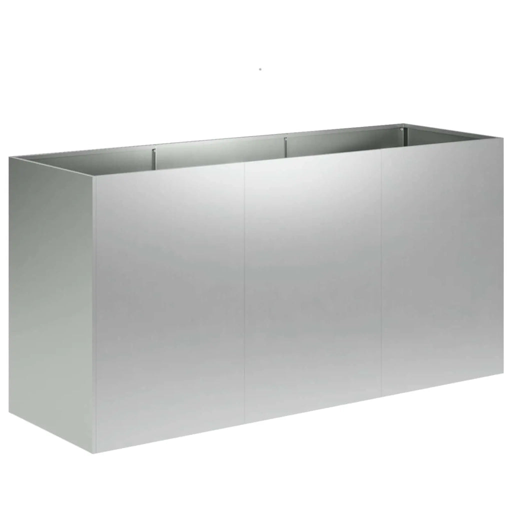 Vaso da giardino Argento 120 x 40 x 60 cm Acciaio zincato 8005895