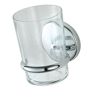 Porta bicchiere cromato serie lipari - fissaggio ad incollo o viti