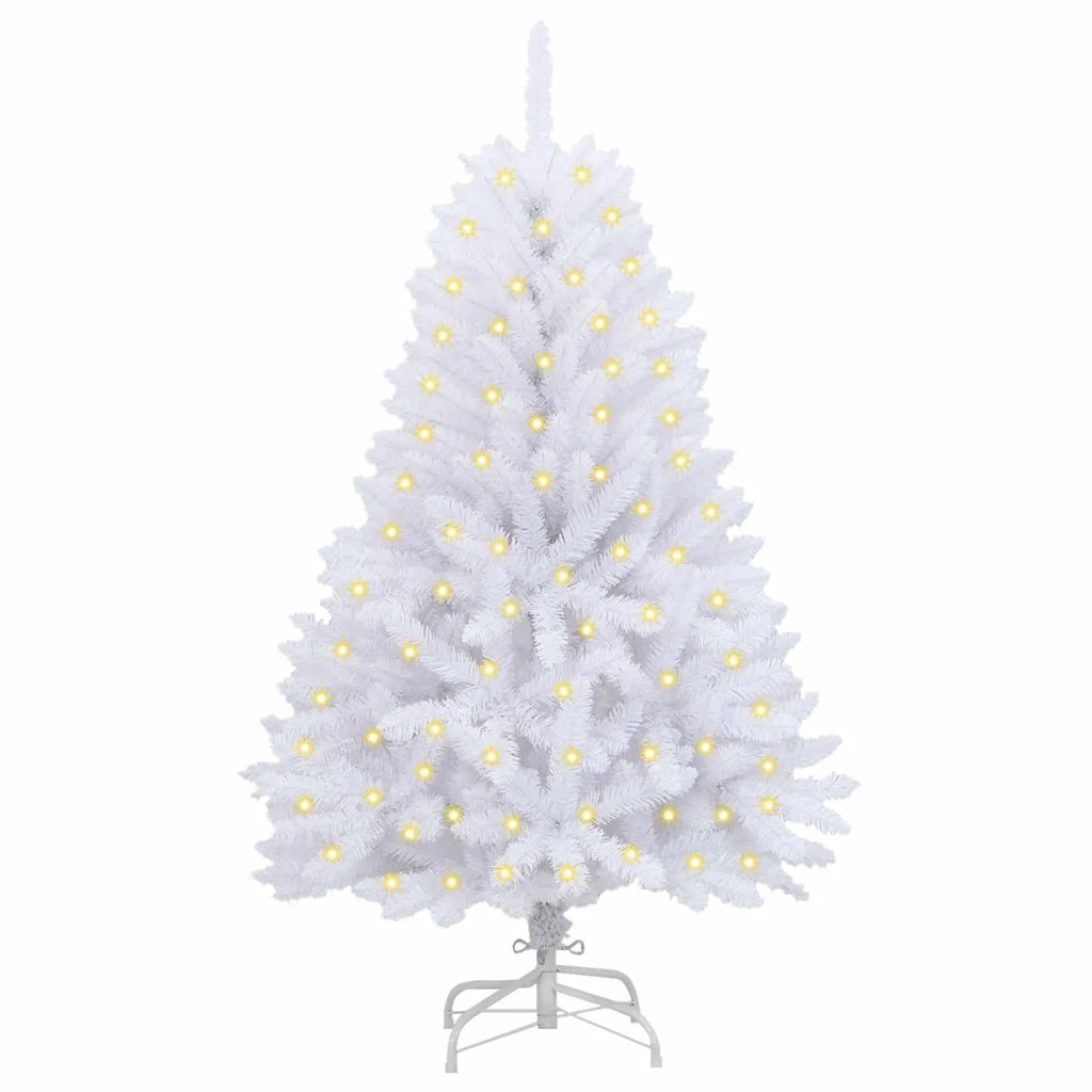 Albero di Natale | Decorazioni natalizie artificiale Bianco 120 cm PVC e Metallo