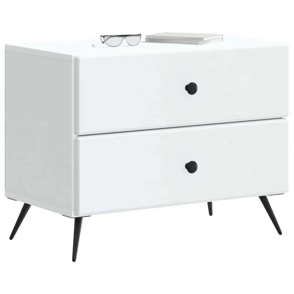 Armadio da Notte con cassetto Bianco 62 x 34,5 x 47,5 cm 895465