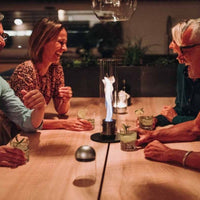 Lampada a Bioetanolo da Tavolo Ø9x40,5 cm in Acciaio Inossidabile Grigio