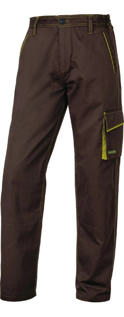 Deltaplus M6PANMAGT Panostyle Pantalone da Lavoro Sargia 65% Poliestere 35% Cotone 235 g-m² 5 Tasche Predisposizione Ginocchiere Taglia L colore Marrone Verde