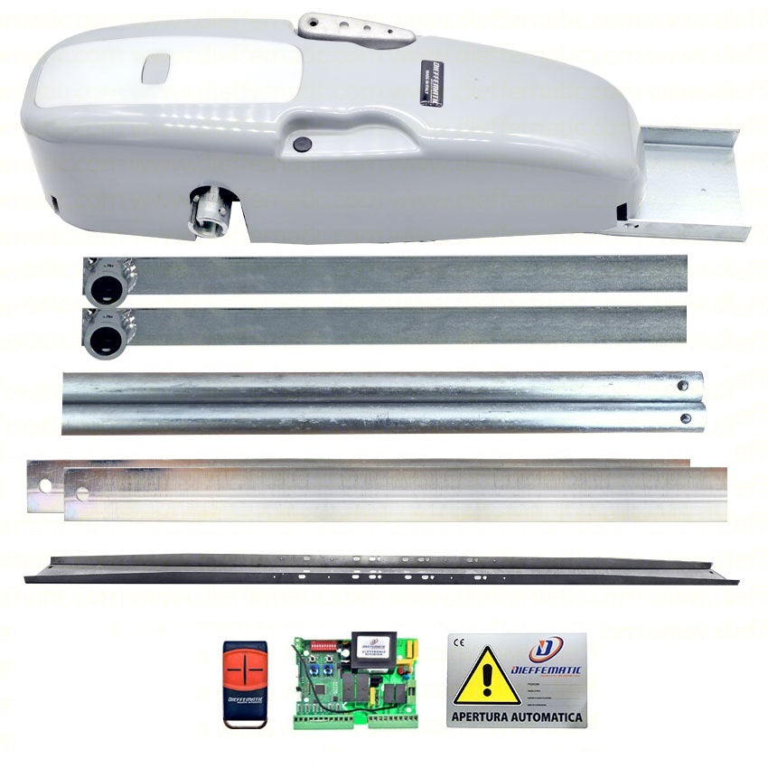 KIT ROCKET AUTOMAZIONE PORTA BASCULANTE GARAGE 1 MOTORE 230V 220V NO SALDATURE