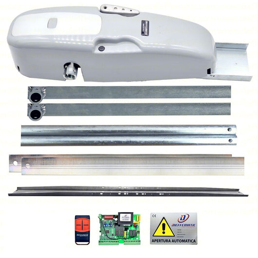 KIT ROCKET AUTOMAZIONE PORTA BASCULANTE GARAGE 1 MOTORE 230V 220V NO SALDATURE