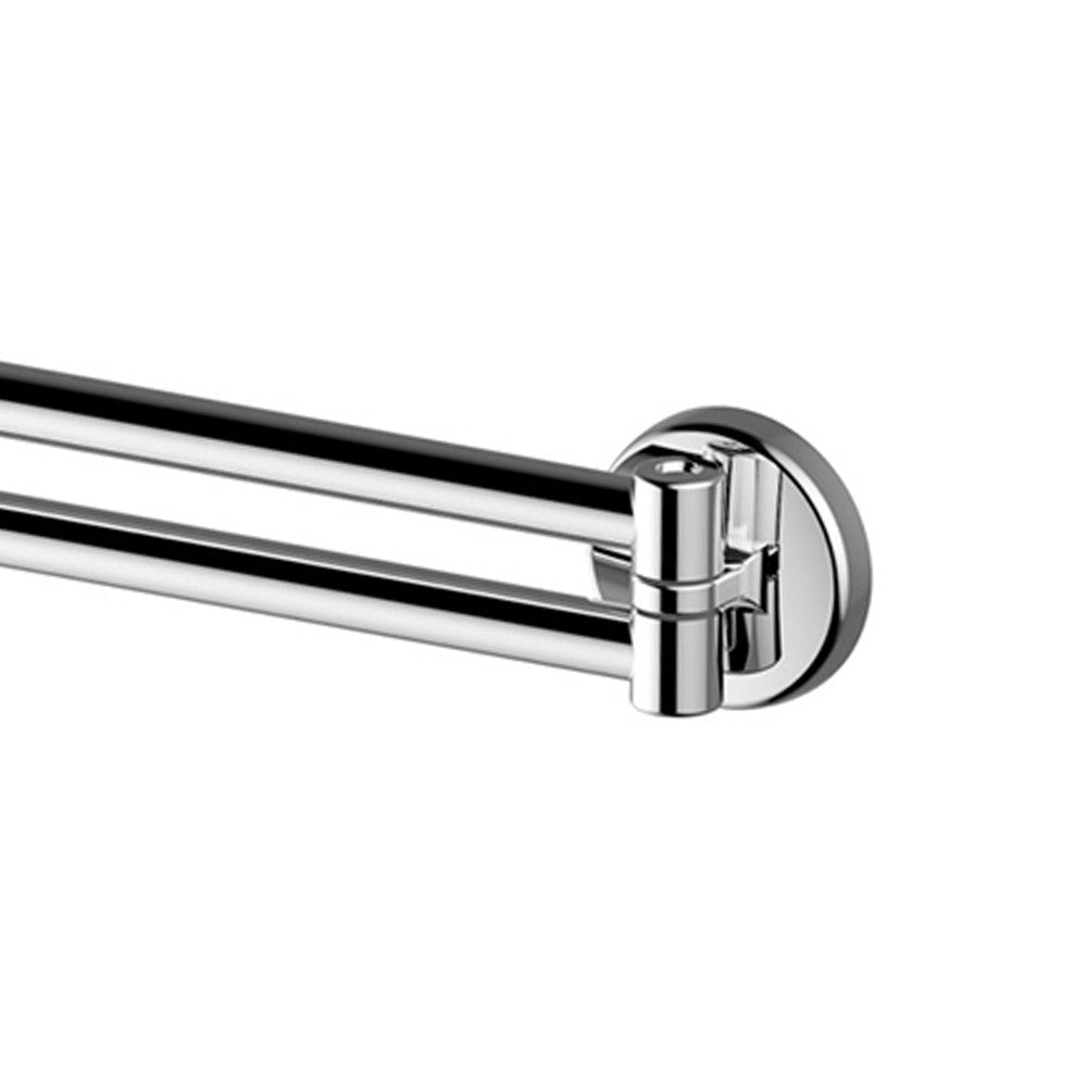 Porta salviette a snodo cromato serie lipari - fissaggio ad incollo o viti