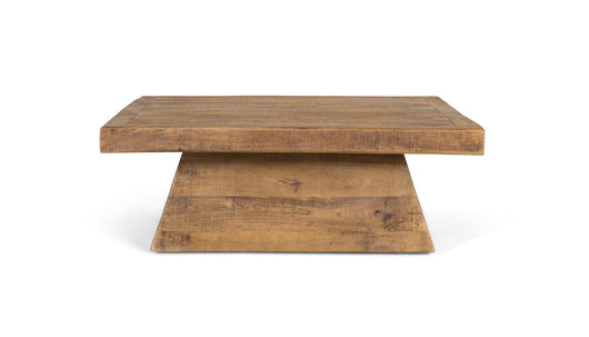 Tavolino quadrato in legno massello di mango finitura naturale