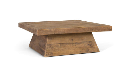 Tavolino quadrato in legno massello di mango finitura naturale