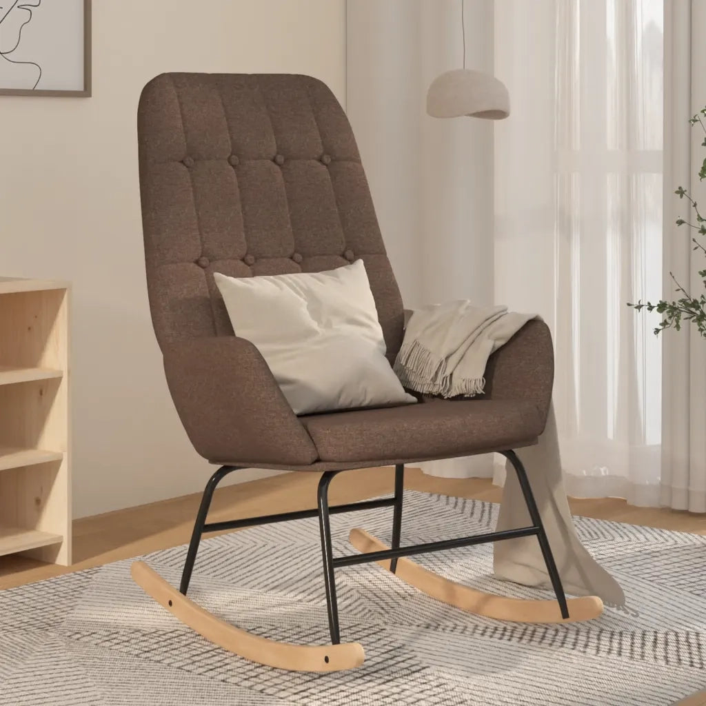 Sedia a Dondolo Tortora in Tessuto 341262
