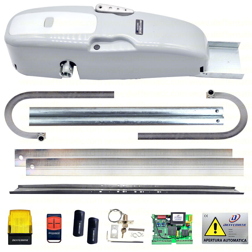 KIT ROCKET 24V PORTA BASCULANTE A CONTRAPPESO + ACCESSORI + ENCODER NO SALDATURE