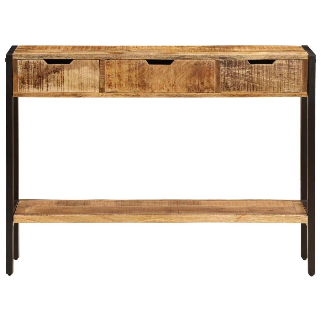 Credenza credenza consolle mobile contenitore con 3 cassetti 110 cm in legno massello di sheesham 4402109