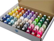 Kit di filo per macchina da cucito a mano con 63 colori, peso 40, lunghezza 500m
