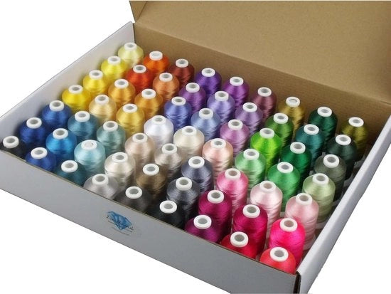 Kit di filo per macchina da cucito a mano con 63 colori, peso 40, lunghezza 500m