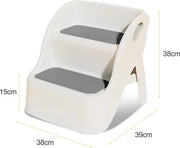 Sedia per bambini, sedia a due ripiani antiscivolo, molto stabile, sedia a due ripiani per bambini, sedia pieghevole per bambini con maniglia, per bagno, soggiorno, cucina e toilette