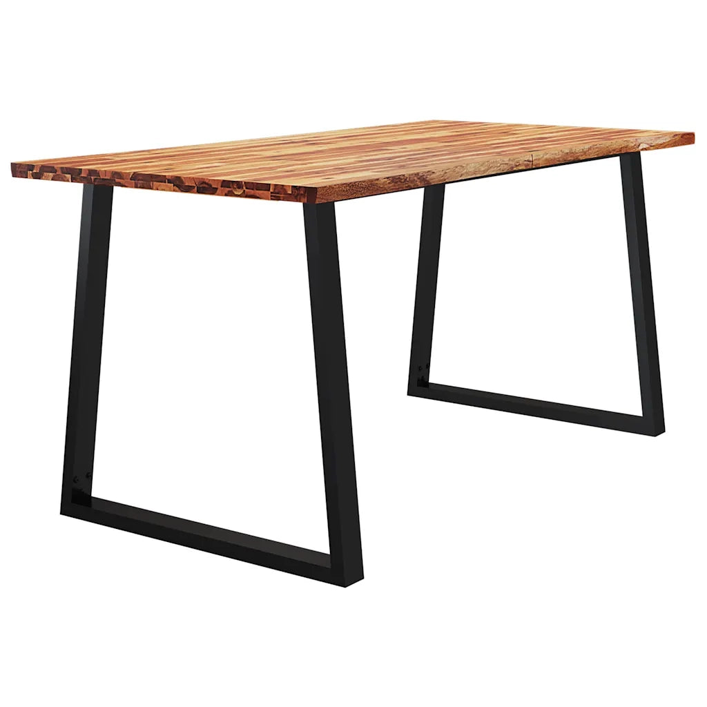 Tavolo da Pranzo Bordi Vivi 160x80x75 cm Legno Massello Acaciacod mxl 127674