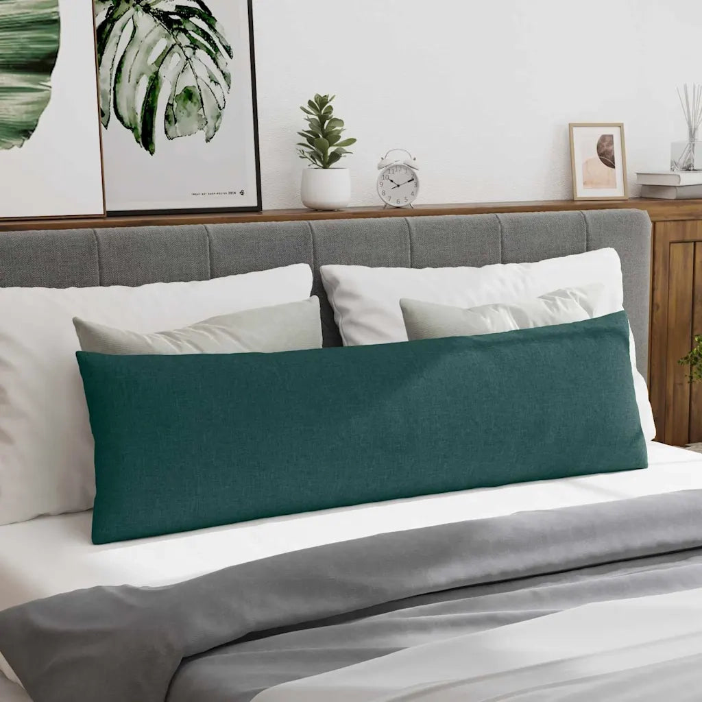 Cuscini da Divano 2 pz | Cuscini per sedie Verde Scuro 145 x 40 cm Tessuto