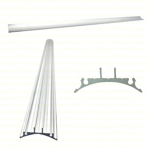 1 METRO DI PROFILO IN ALLUMINIO PER ILLUMINAZIONE STRISCIA STRISCE A LED PF008