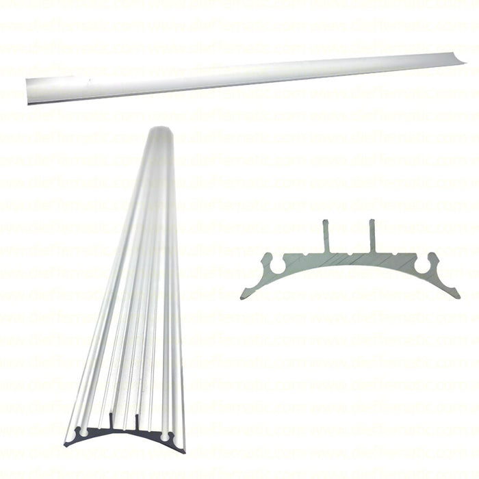 1 METRO DI PROFILO IN ALLUMINIO PER ILLUMINAZIONE STRISCIA STRISCE A LED PF008