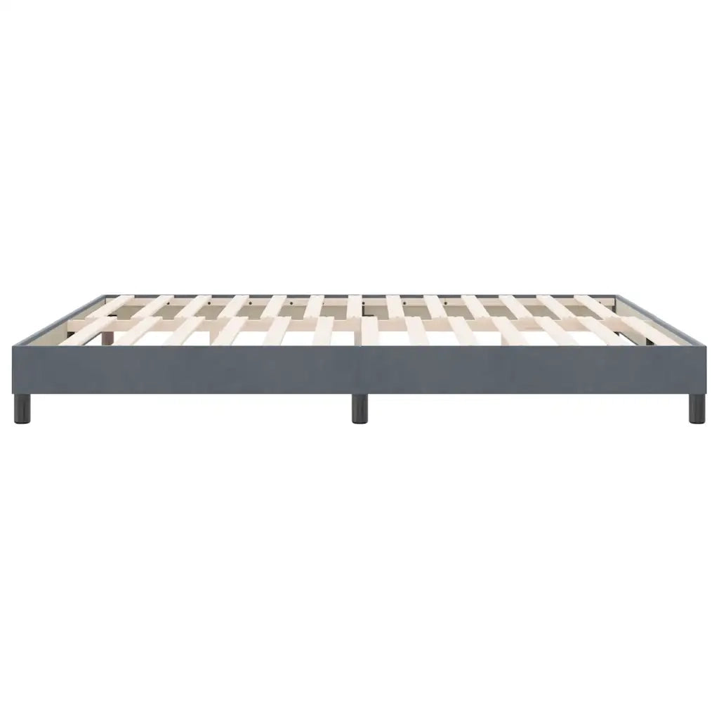 Letto a Molle senza Materasso Grigio Scuro 180x220 cm Velluto 3315886