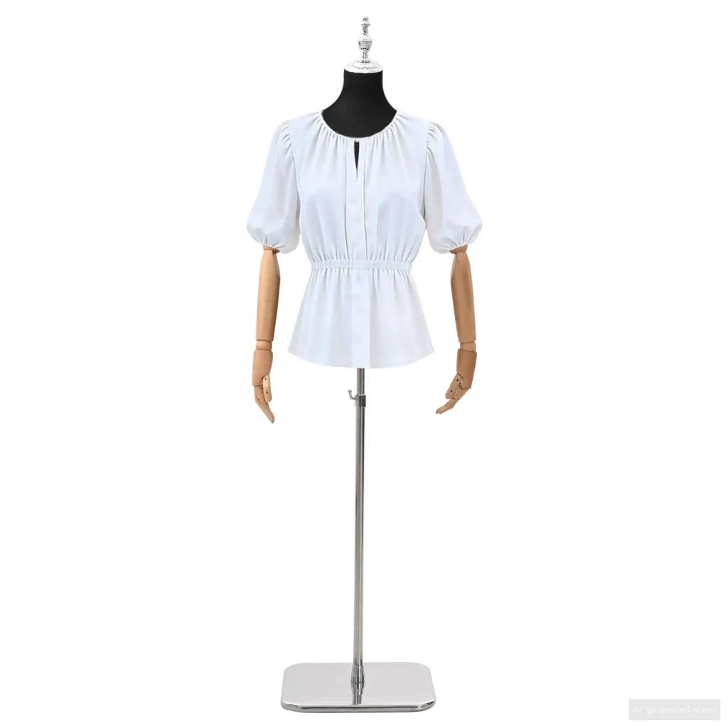Manichino Regolabile 165-213 cm con Base Femmina PP Nero 42041702