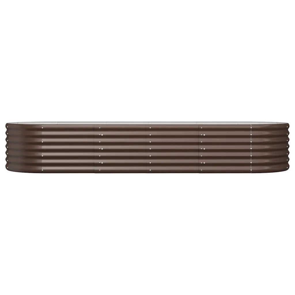 Letto Giardino Acciaio Zincato 224x80x36cm Marrone 318920