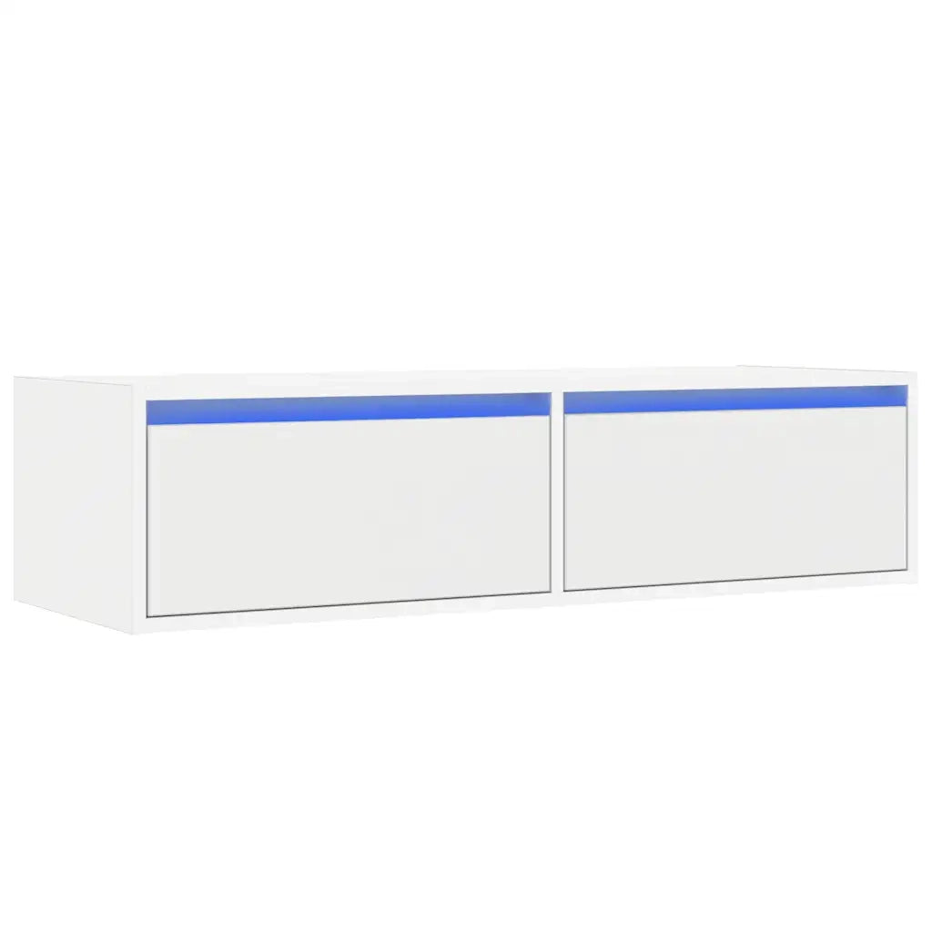 Mobile TV | Armadietto TV | Mobile Porta TV con Luci LED Bianco 100X35,5x25 cm