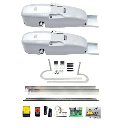 KIT ROCKET 2 MOTORI PORTA BASCULANTE CONTRAPPESO BRACCI CURVI 230V NO SALDATURE