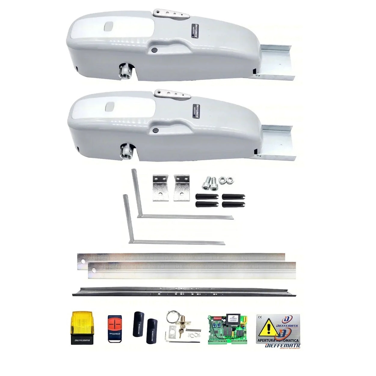 KIT ROCKET 2 MOTORI PORTA BASCULANTE A CONTRAPPESO + ACCESSORI 230V NO SALDATURE