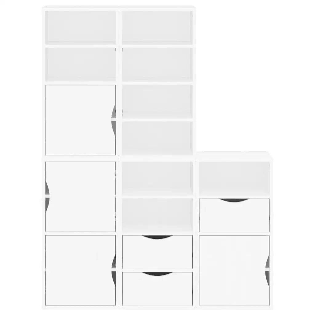 Armadietti Laterali 5 pz ODDA Bianco 40x24x79 cm Legno di Pino 3365361